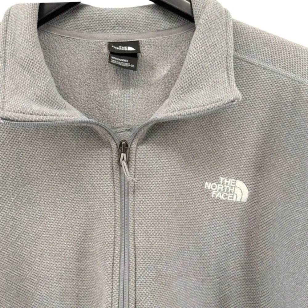 The North Face 1/4 Zip Pullover Mens XXL Pre-Owned Fleece Grey Textured MockNeck